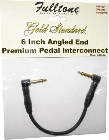 Fulltone 6" Gold Standard Interconnect Patch Cable Angled-Angled